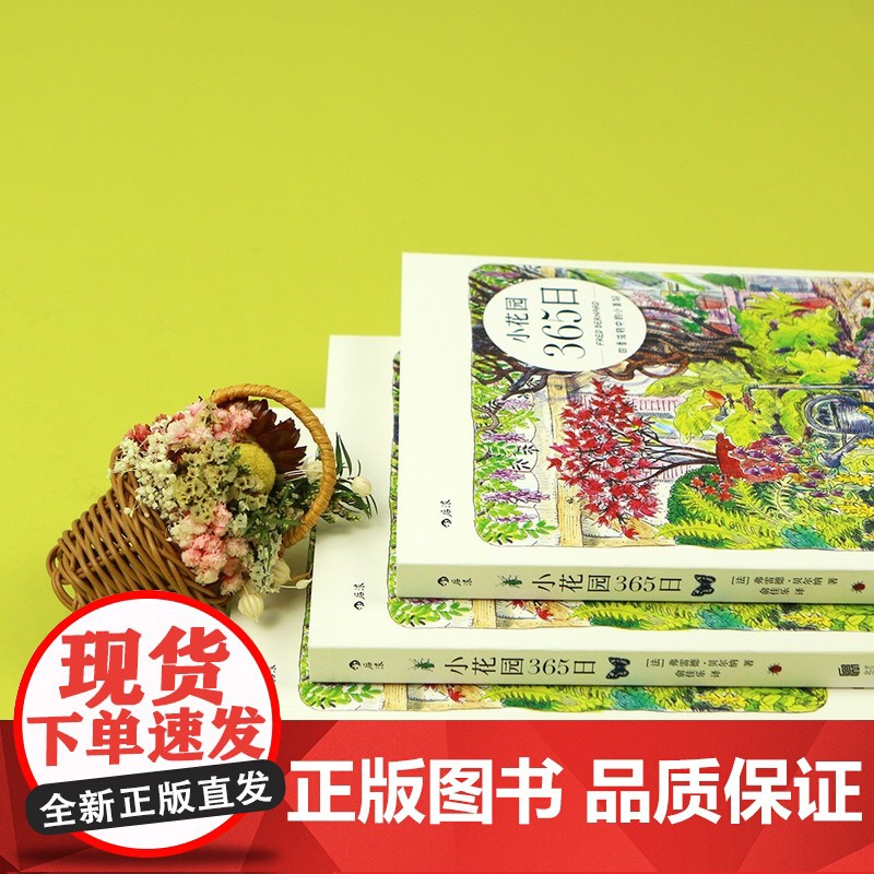 小花园365日 水彩手绘手账 养花观鸟生活美学绘本礼物书 艺术绘画书籍高清大图