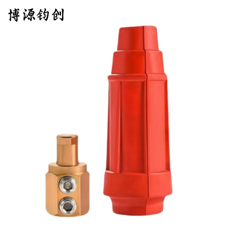 博源钧创 电焊机快速接头 中式DKJ-35插头 红色 个高清大图