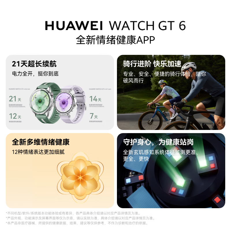 华为(Huawei) WATCH GT 6智能手表 马鞍棕 41mm多维情绪健康全新骑行体验华为GT6手表GT5升级高清大图