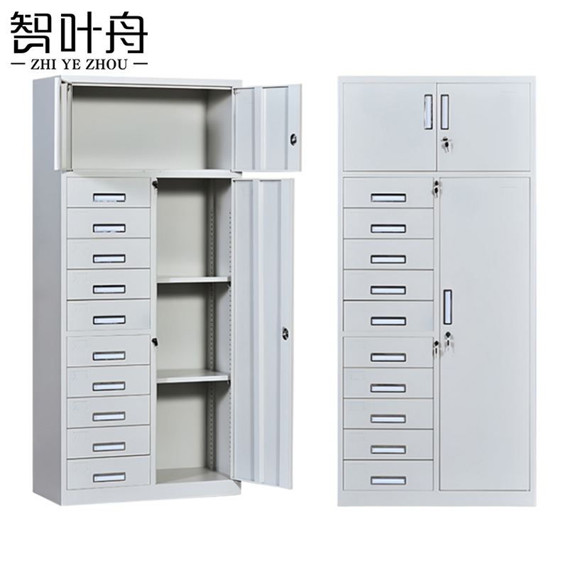 智叶舟多斗抽屉柜三门十斗85*39*180cm台高清大图