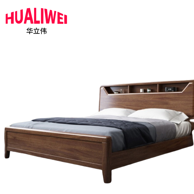 华立伟木质床200*220*108cm张高清大图