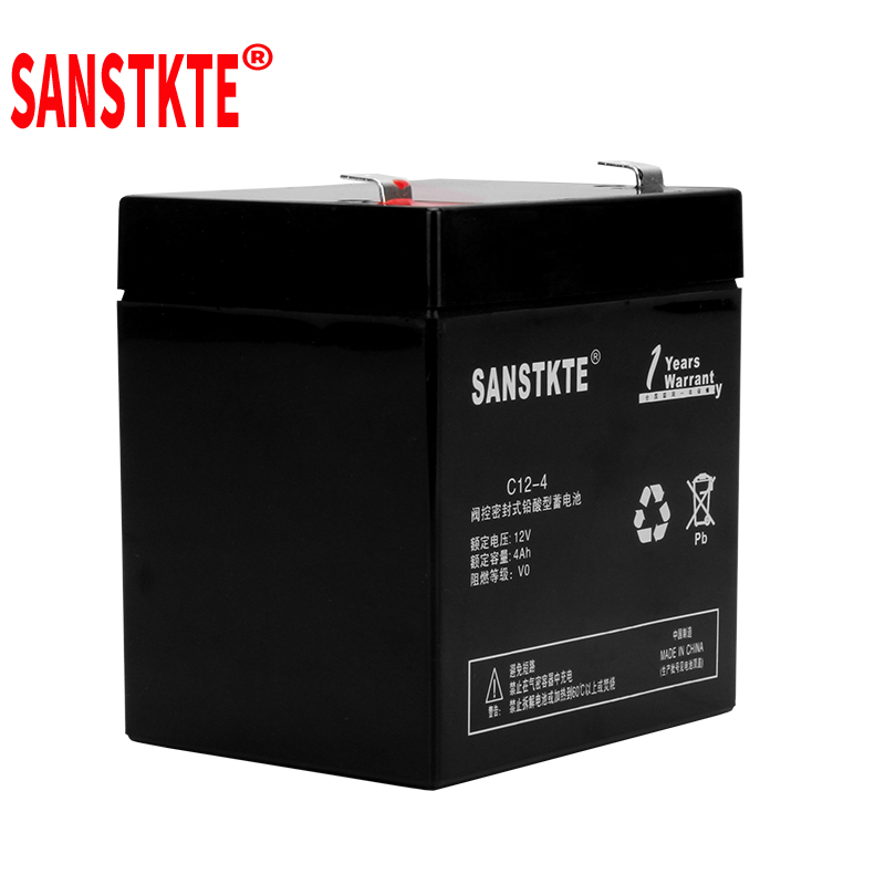 SANSTKTE蓄电池12V4AH电瓶UPS电源直流屏通信照明门禁安防应急C12-4高清大图