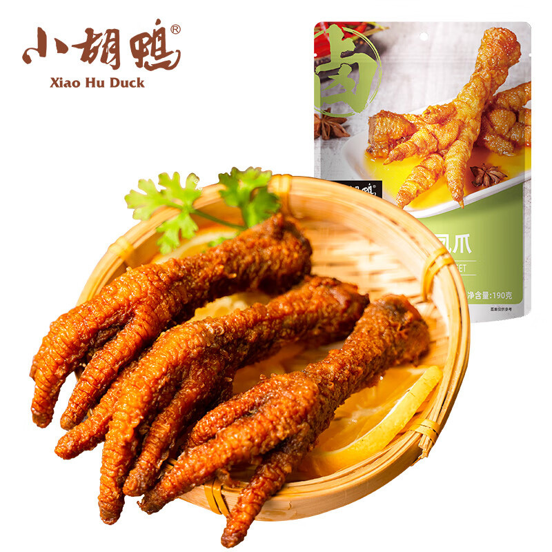 小胡鸭虎皮鸡爪越嚼越香辛辣适中五香味190g(包装随机)高清大图