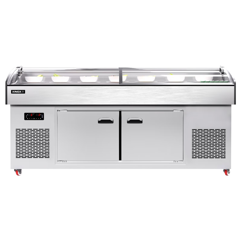 星星（XINGX）BSCD-2000P-3T冰柜2米三阶梯冰鲜台商用冷藏展示柜点菜柜冷藏保鲜冷冻大容量 双温三阶
