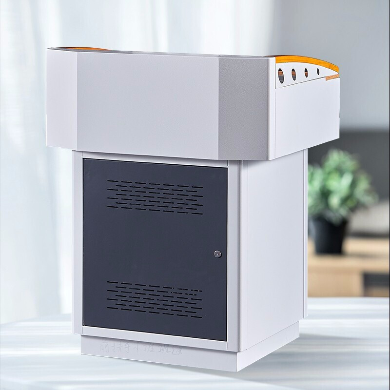 绵冠MIANGUAN多媒体讲台桌电教室老师钢制中控演讲台显示器监控台培训桌操作台工作台高清大图