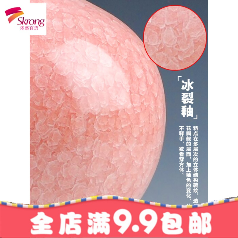 景德镇陶瓷器插花花瓶创意现代新中式家居客厅装饰品电视柜摆件