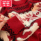 可莉允童装毛衣2022年秋冬男女童针织衫圆领儿童圣诞主题服装红色毛线衣