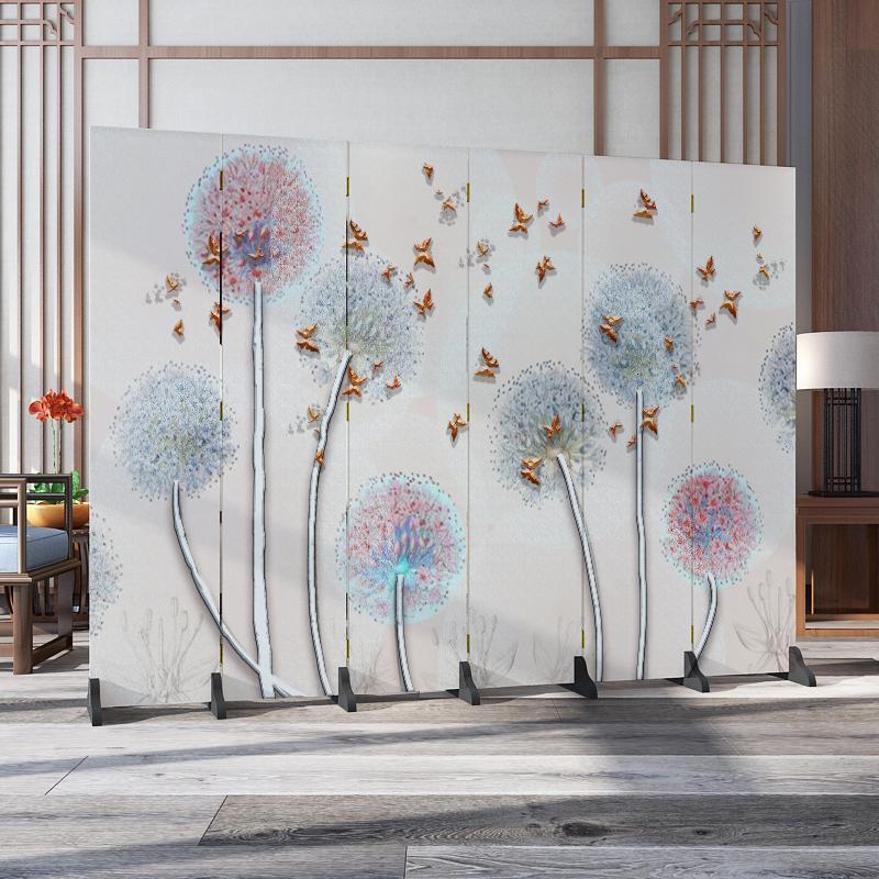 森美人北欧简约屏风隔断墙卧室遮挡家用客厅餐厅折叠移动布艺经济型折屏 S-126扇防透