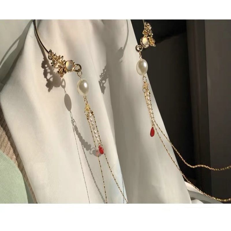 沧海泪项圈金色一个 沧海泪流苏项圈古风汉服配饰手工汉服璎珞项链发饰基础百搭颈饰