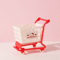 MINISO名创优品三丽鸥小推车桌面收纳盒可爱玉桂狗库洛米杂物篮子 凯蒂猫1个