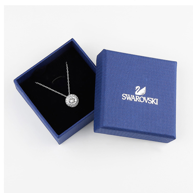 [直营]施华洛世奇(Swarovski) 925银 ANGELIC简约纽扣水晶质感女士项链 欧美风格 送恋人