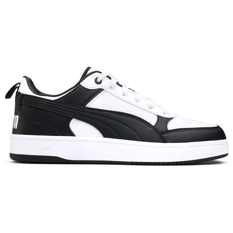 彪马(Puma)儿童板鞋透气舒适休闲运动鞋黑白经典系带款小孩篮球鞋