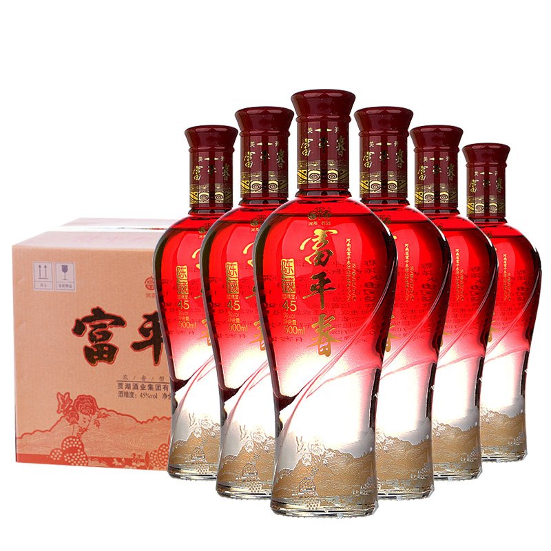 河南白酒富平春陈藏45度500ml1瓶浓香型白酒礼盒装婚庆宴请纯粮食固态