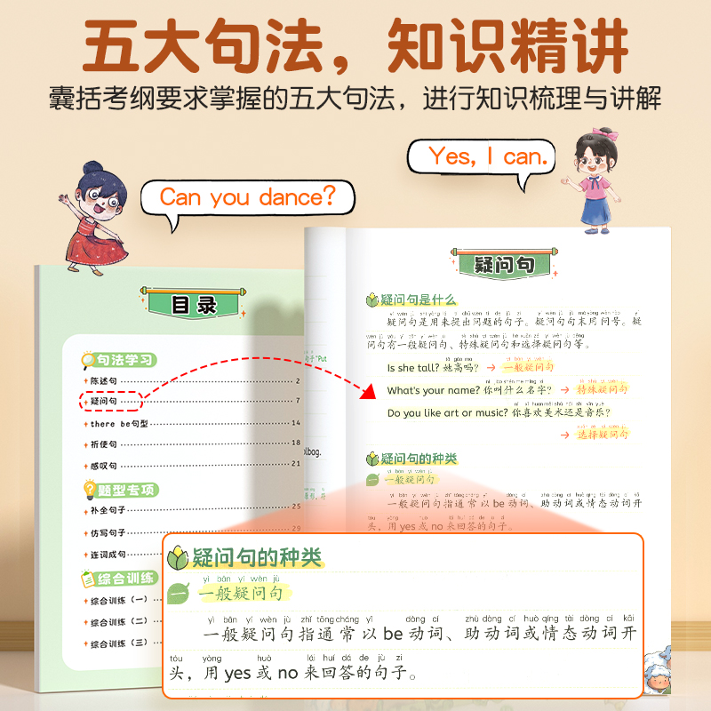 [全4册]提高篇+英语单字+语法启蒙+押题范文 小学通用 [正版]小学生英语句子训练专项练习一本通优美句子积累押题范文晨高清大图