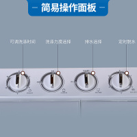 美菱(MELING) 11公斤 双缸洗衣机 双桶半自动波轮 洗脱一体机 大容量节能双桶洗衣机 XPB110-17BQ1S