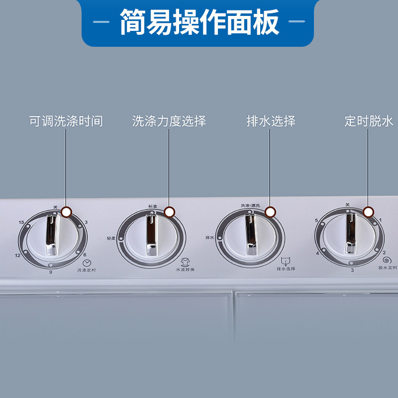 美菱(MELING) 11公斤 双缸洗衣机 双桶半自动波轮 洗脱一体机 大容量节能双桶洗衣机 XPB110-17BQ1S