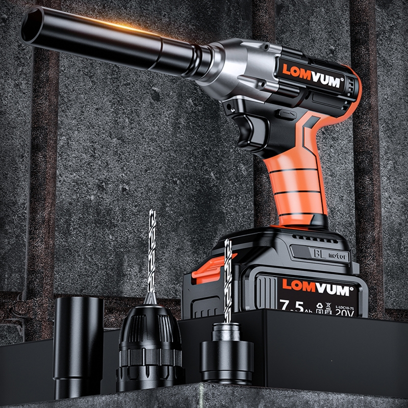 龙韵longyun无刷电动扳手大扭力架子工冲击板手轮胎汽修工具锂电充电