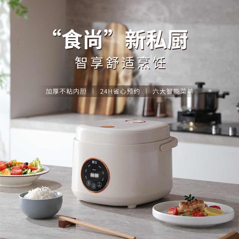 新飞智能电饭煲家用小型1到2-3-4-5人迷你电饭锅预约蒸煮一体 机械款 3L高清大图