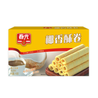 椰乡春光 官方旗舰店 春光食品 海南特产 休闲零食夹心饼干 春光椰香酥卷（彩色）105g 盒装