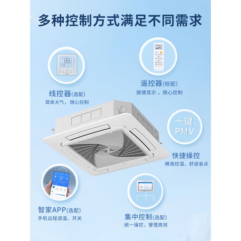 海尔(Haier)5匹一级能效 变频冷暖 380电源 吸顶式天井机空调 KFRd-120QW/7YAC81高清大图