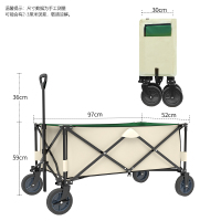新越昌晖户外折叠车野营车露营车野餐车营地车多功能小推车搬运便携手推车买菜车购物车带刹车手拉车 YYC-01Z