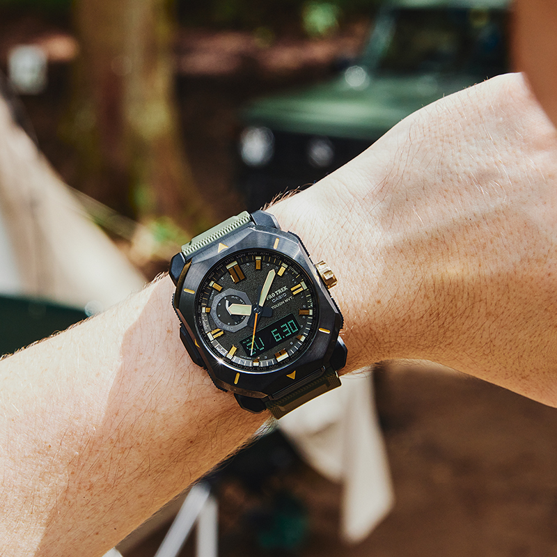 casio旗舰店卡西欧手表男太阳能电波protrek防水户外运动登山表防水