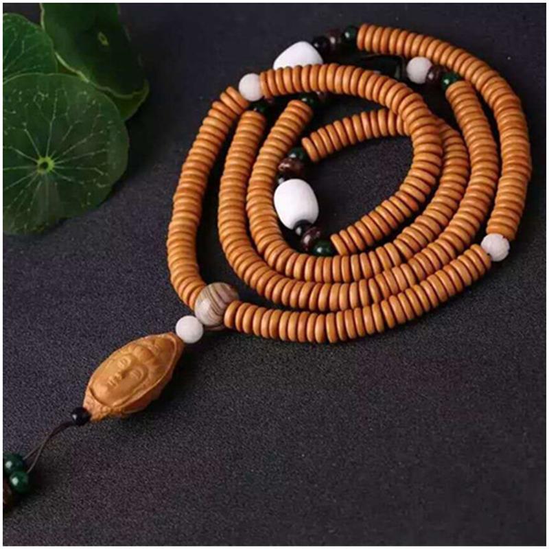 橄榄核片配饰干青青金橄榄佛珠手链简单大方百搭款送女朋友七夕情人节