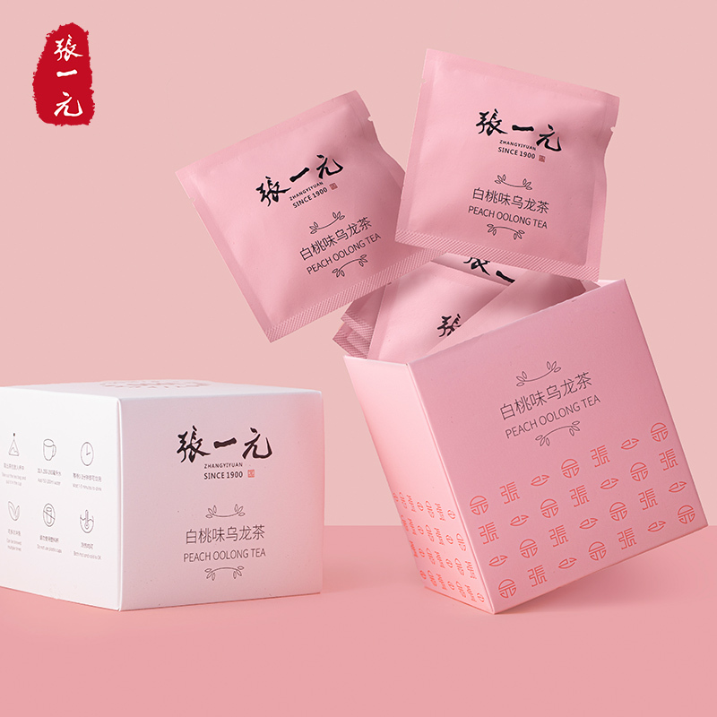 张一元茶叶白桃味乌龙茶乌龙茶调味茶果味茶冷泡茶30g(10包)