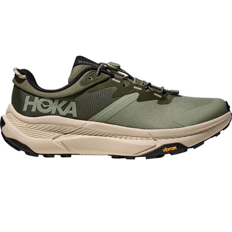 Hoka One One男士越野跑鞋时尚舒适轻便反光设计适合城市通勤 Green_/_Beige 46