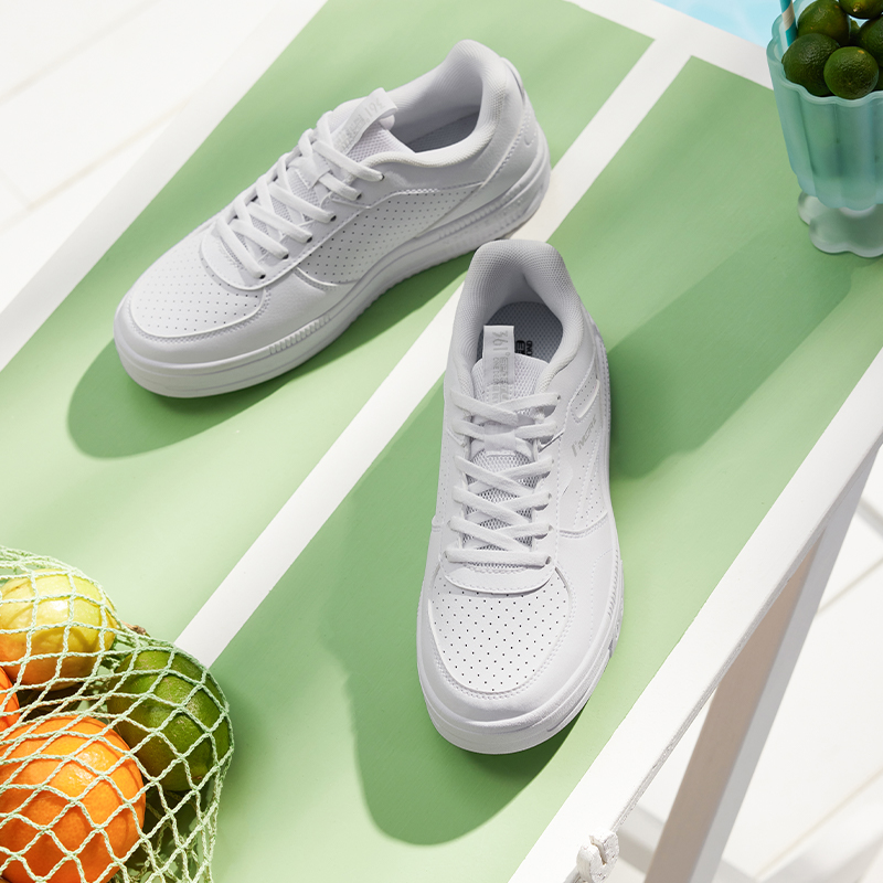 361°小白鞋女透气板鞋休闲鞋白色鞋子百搭女鞋运动鞋高清大图