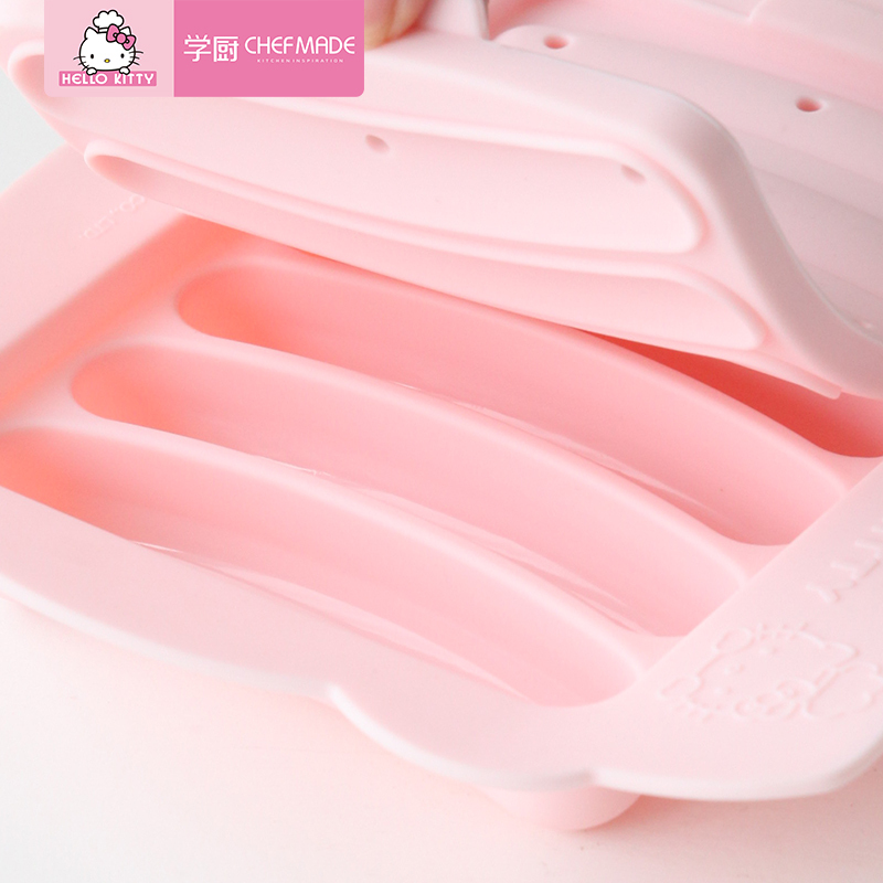 学厨 HELLO KITTY(凯蒂猫)正版授权 烘焙工具硅胶香肠模具宝宝辅食火腿肠 赠凯蒂猫插卡KT7073