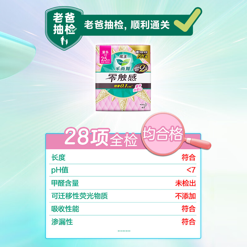 乐而雅花王 零触感超丝薄日用卫生巾组合25cm16片*3姨妈巾高清大图