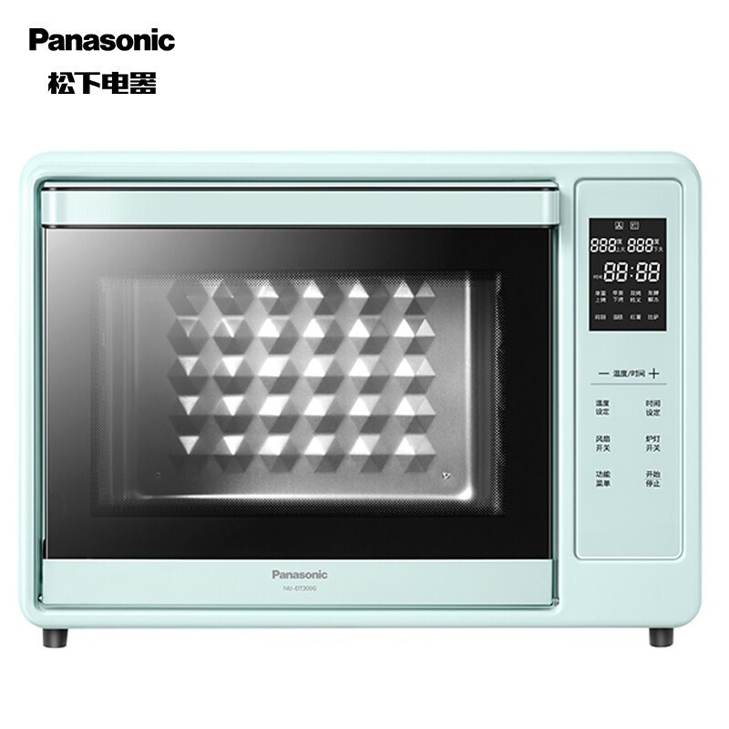松下(Panasonic)电烤箱 NU-DT300G 30L大容量 电烤箱 聚会轰趴 上下独立控温 三段下拉门 蓝色