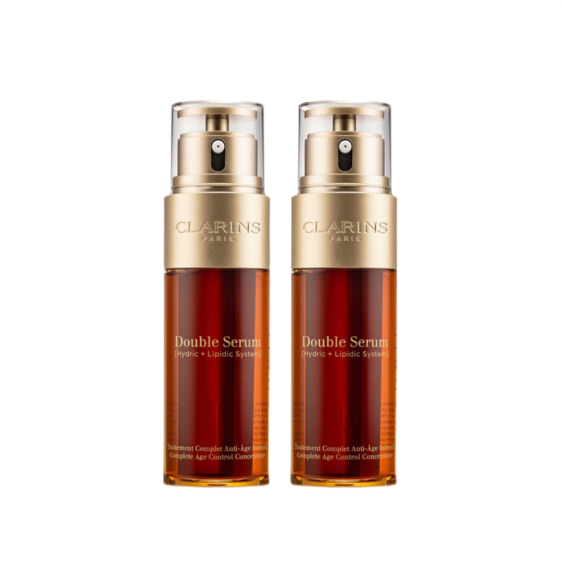 娇韵诗(CLARINS)双萃精华50ml赋活修护黄金双瓶弹润透亮平衡水油保湿不黏腻50ml*2瓶