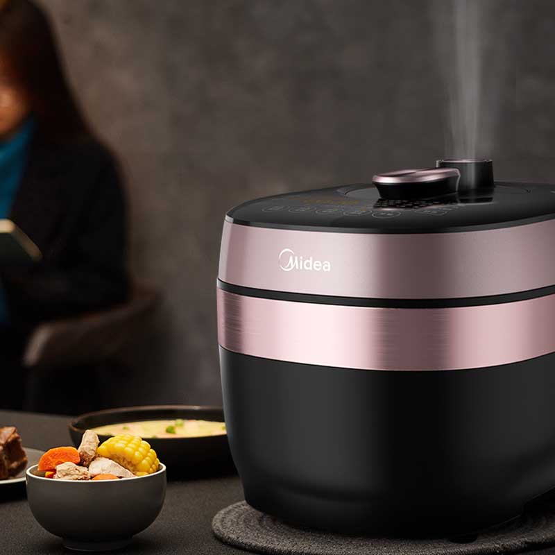 美的电压力锅5L智能变压IH压力锅WiFi智控MY-HT5073PA高清大图