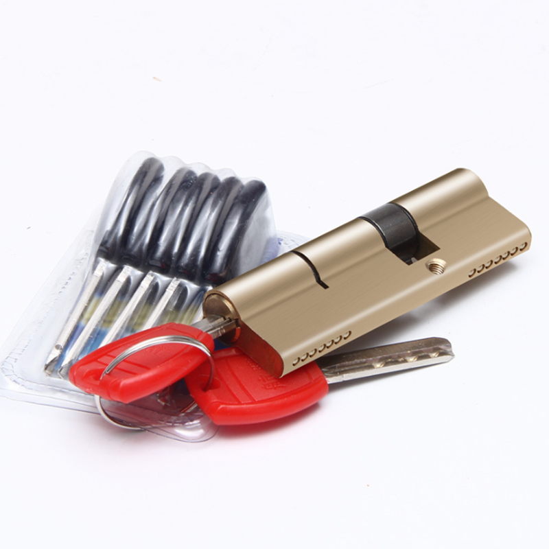 双面双开全铜锁芯rs房门防盗门纯铜锁芯室内门ab级机械弹子锁芯2套装