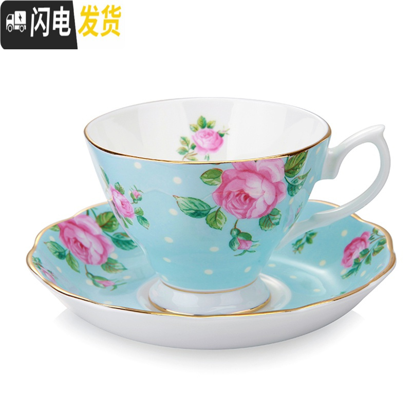 三维工匠骨瓷咖啡杯套具家用欧式杯碟咖啡具套装英式下午红茶茶具杯子陶瓷马克杯