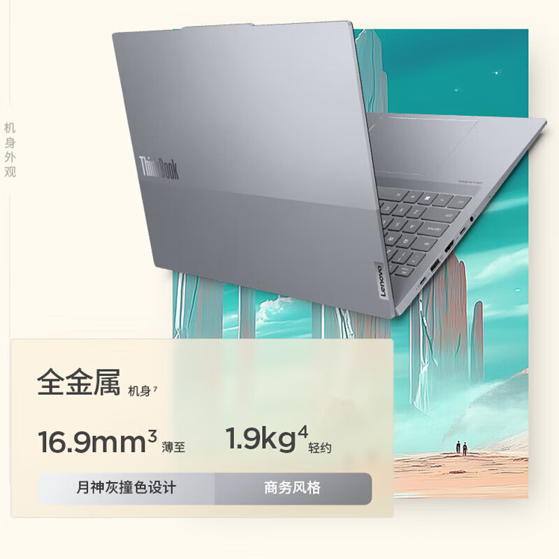ThinkPad ThinkBook 16+ 01CD 16英寸标压便携轻薄笔记本电脑 定制(锐龙R7-H255 24G内存 2T固态 2.5K)高清大图