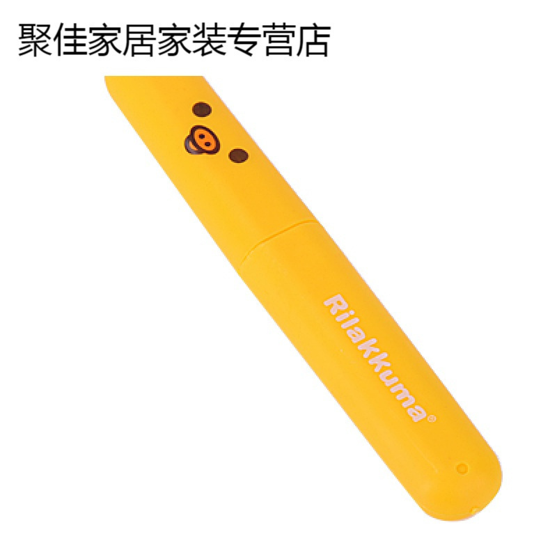 旅行洗漱牙刷盒便携式牙膏牙刷套带盖收纳盒牙具透气防尘保护盒子_2 黄猪