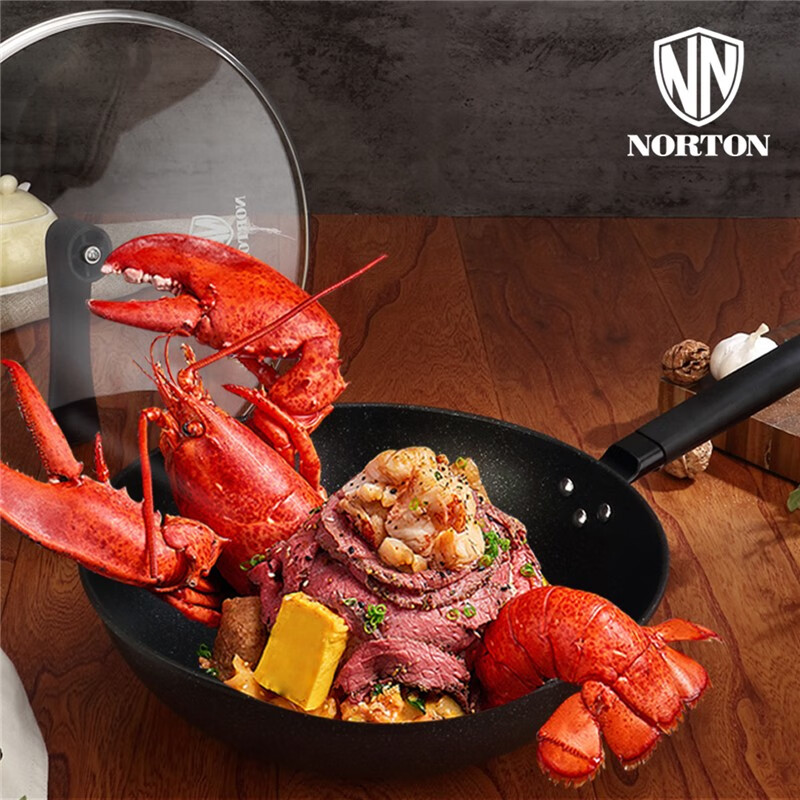 NORTON聚味麦饭石煎炒锅1JJW032高清大图