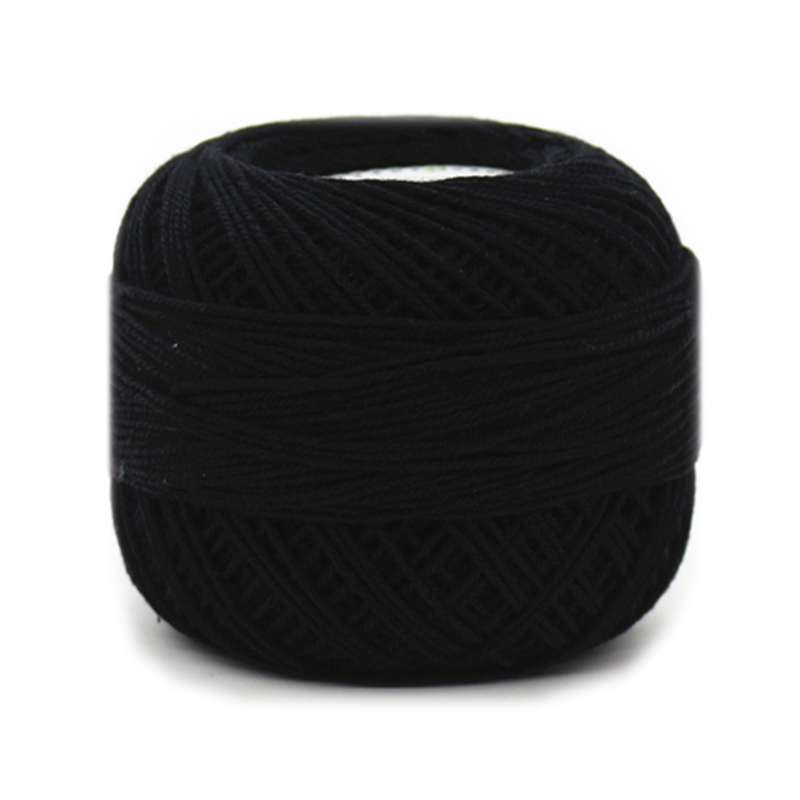 毛线台布线杯垫线3号3钩编线蕾丝线钩针棉线黑色