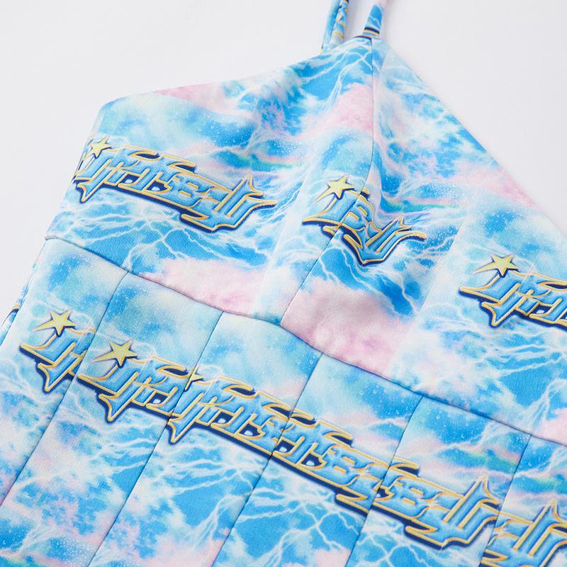 [1件3折价:169.5]美特斯邦威女梭织公主线吊带连衣裙图片