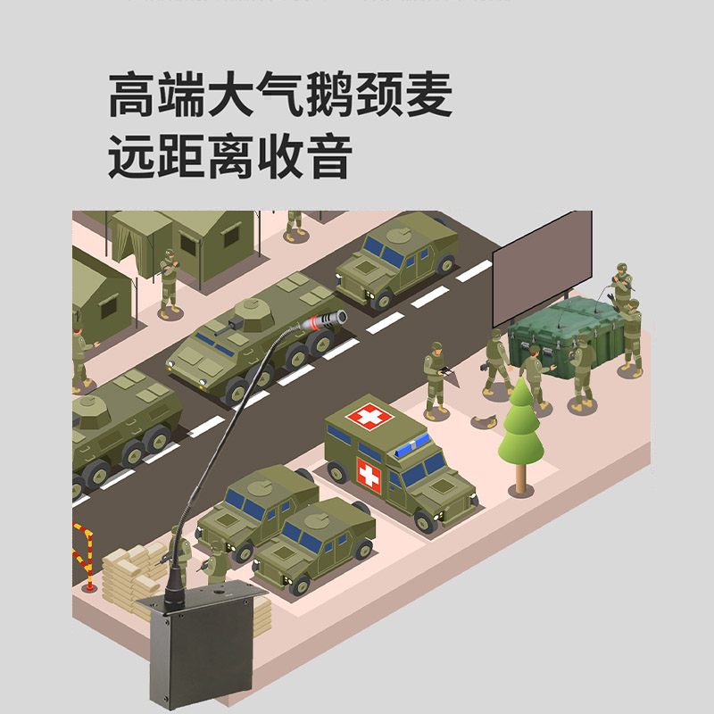 润普Runpu RP-GYX2429S国产化有线专业电容嵌入式桌面鹅颈麦话筒 卡侬接口可连调音台会议终端高清大图