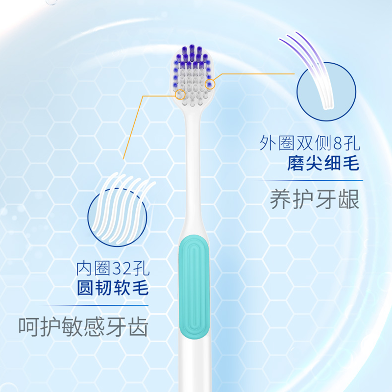 舒适达宽头软毛牙刷*1支装(颜色随机)