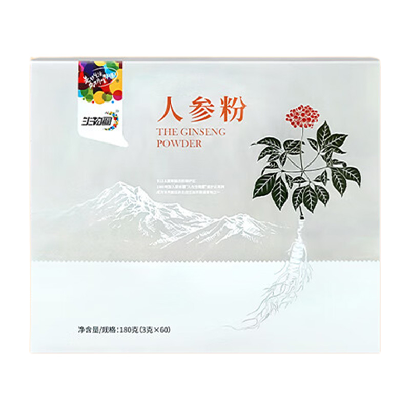 长白山人参红参粉易吸收粉质细腻皂苷丰富参味浓郁盒装90g