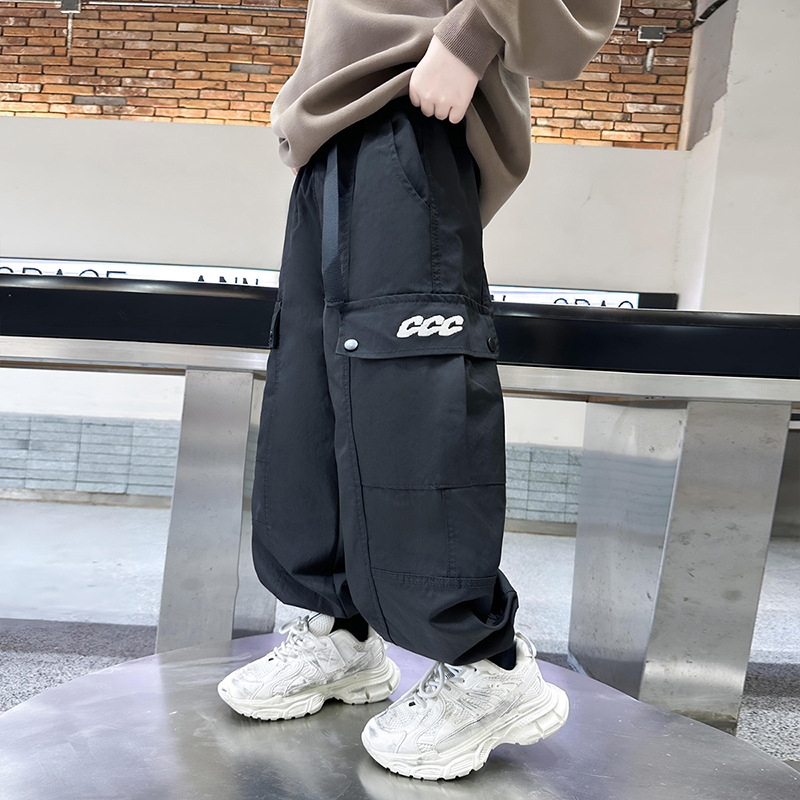 男童工装裤新款裤子春秋款中大儿童秋装休闲裤秋季韩版长裤潮