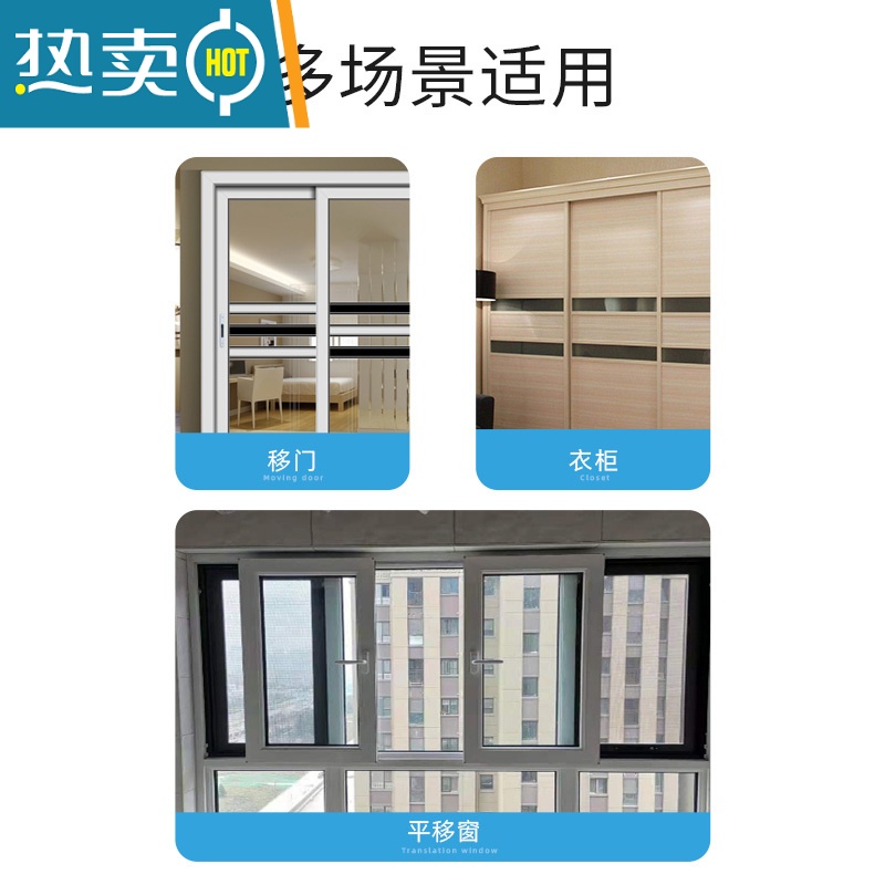 显彩婴儿免打孔推拉窗户限位器防盗门锁儿童窗户安全锁扣宝宝移门移窗 门窗安全锁[透明5只装]房门安全扣高清大图