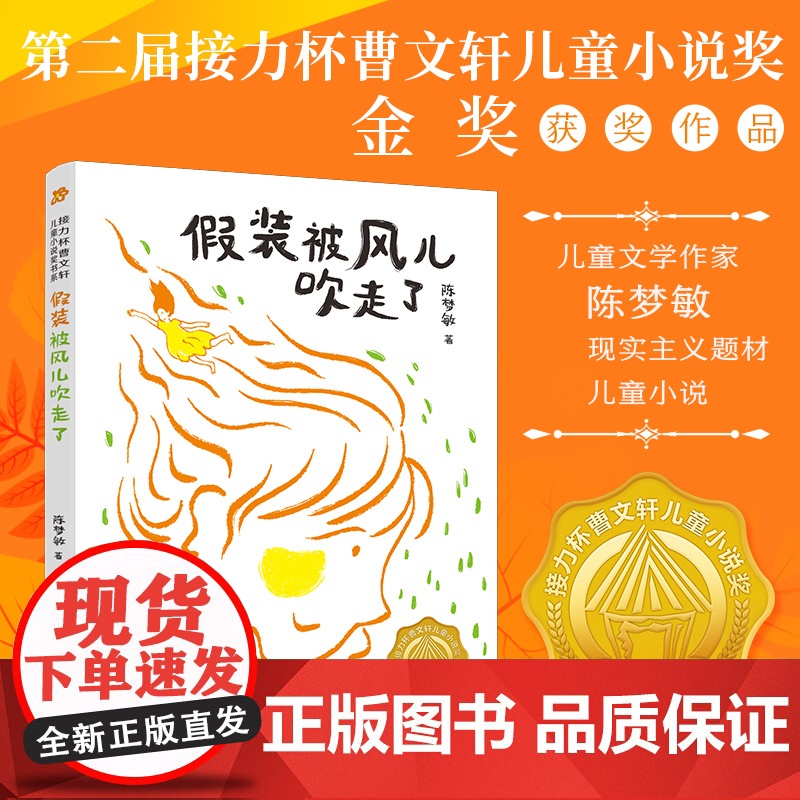 假装被风儿吹走了2024广东暑假读一本好书接力杯曹儿童小说奖书系9-12岁小学生初中课外阅读陈梦敏中国少年成长故事小说校高清大图