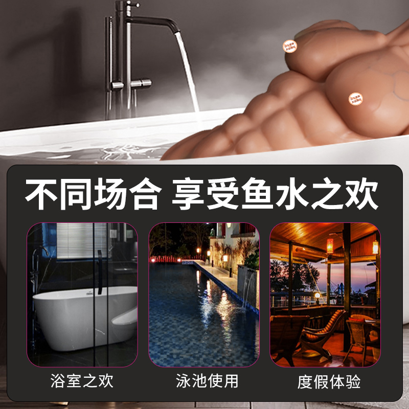 实体硅胶阳具成人情趣用品女用炮机猛男假阴茎自慰器炮机半身娃娃高清大图