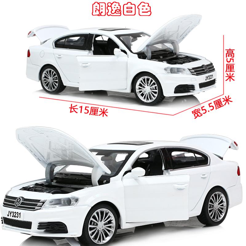 嘉业合金车模型1:32仿真小汽车大众朗逸警车回力甲壳虫玩具警察车 32311朗逸白色_154